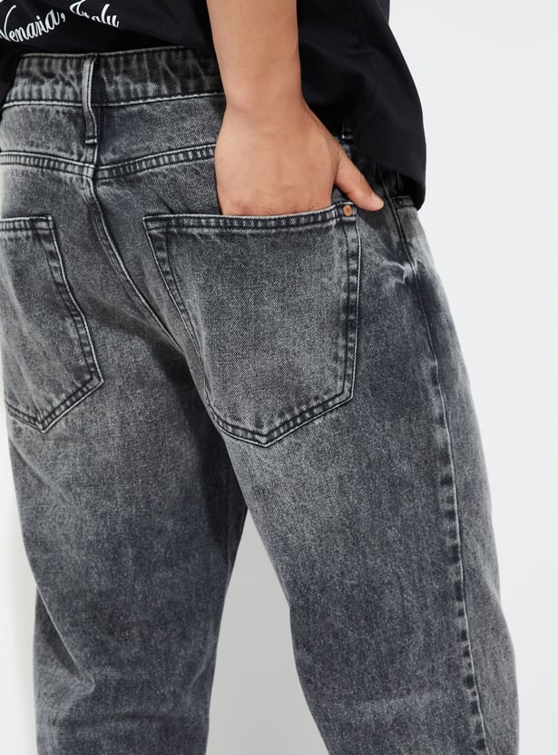 URB_N Men Loose Fit Washed Jeans