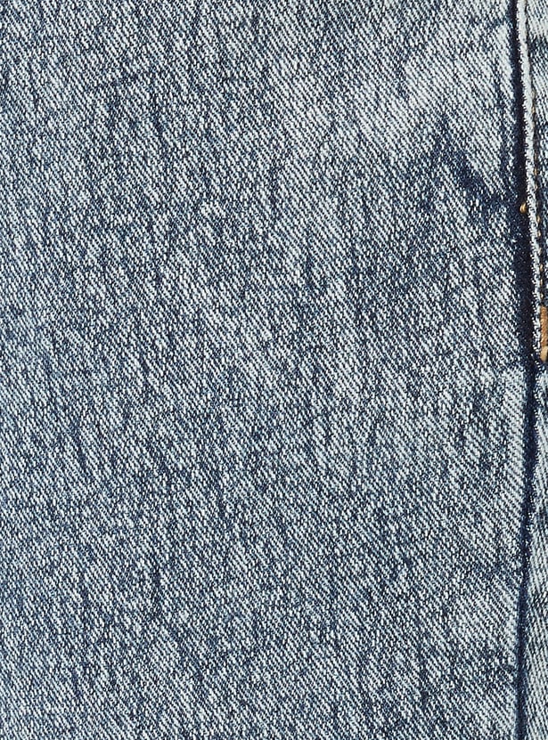 Women Washed Kick Flare Jeans