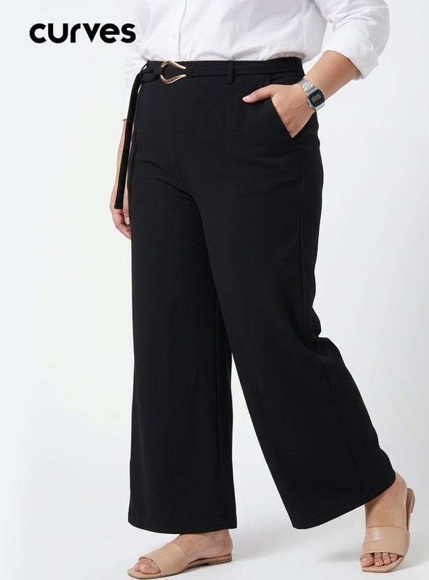 Women Pleated Wide Leg Trousers