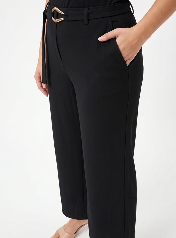 Women Pleated Wide Leg Trousers