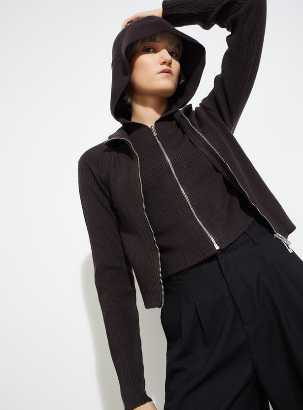 ALAYA F x URB_N Women Layered Hooded Jacket