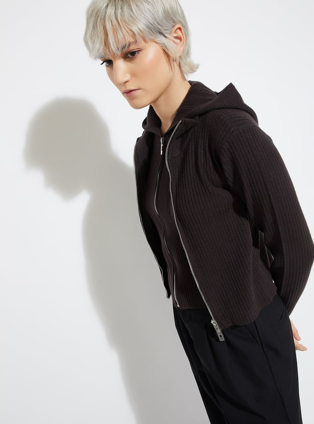 ALAYA F x URB_N Women Layered Hooded Jacket