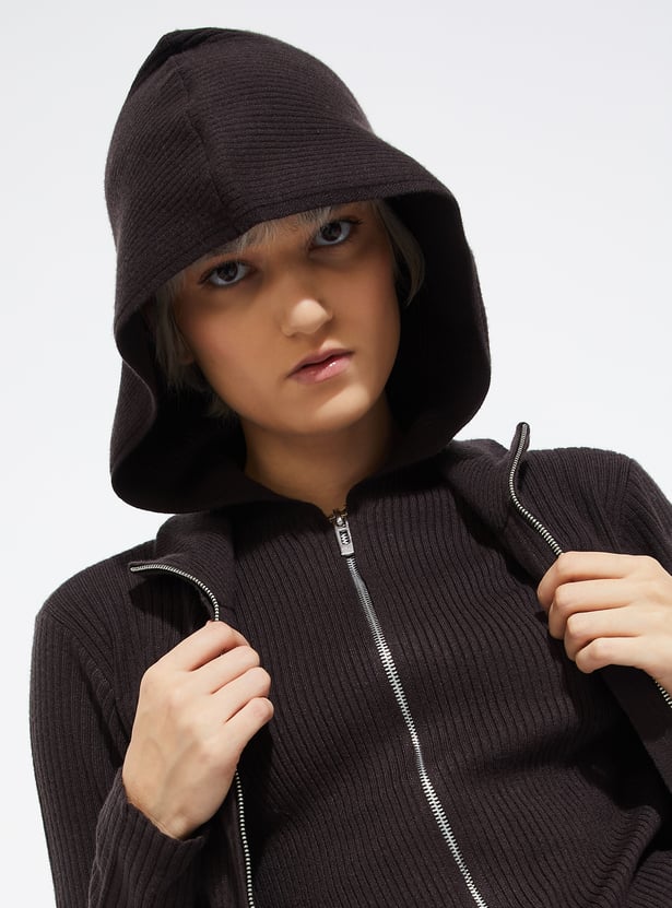 ALAYA F x URB_N Women Layered Hooded Jacket