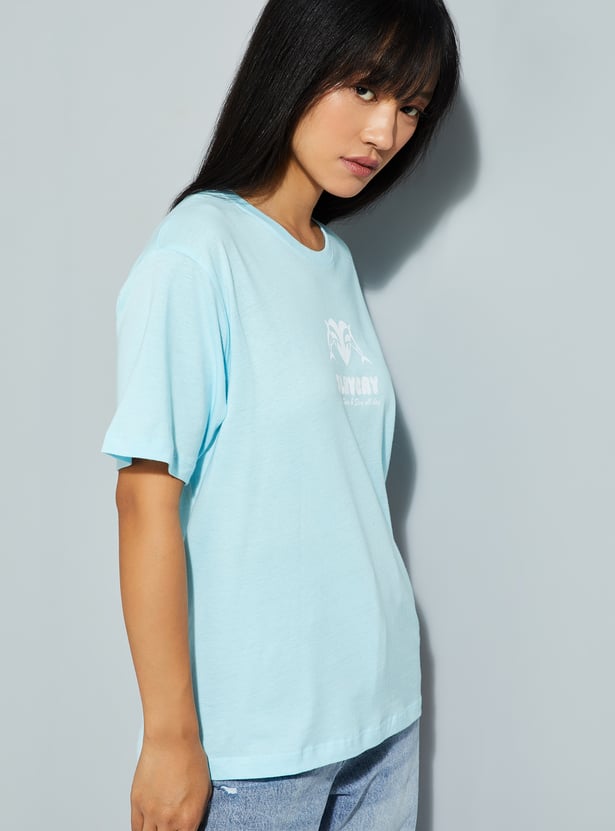 URB_N Women Printed Relaxed Fit T-shirt