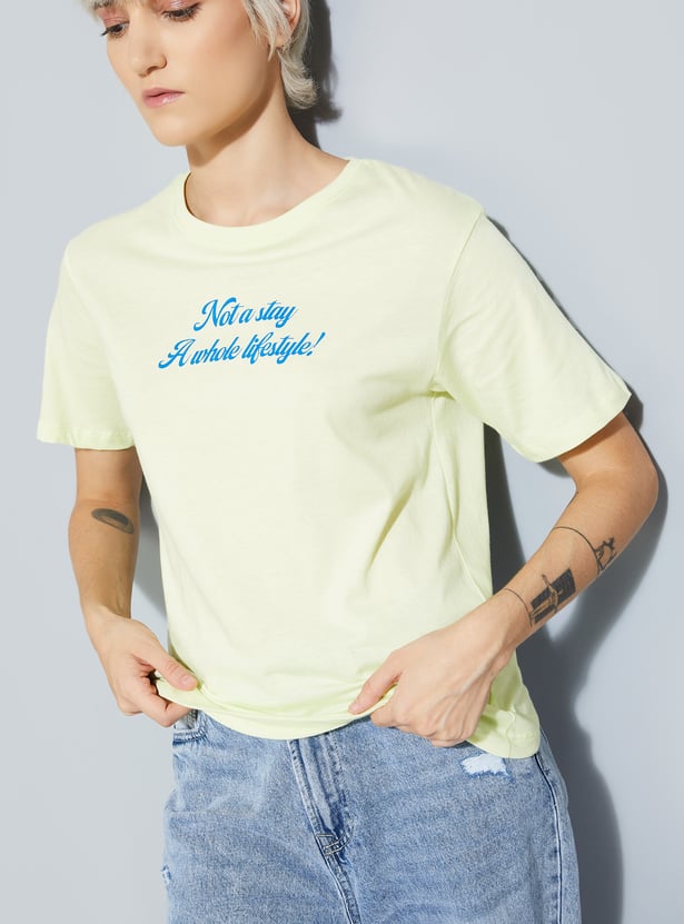 ALAYA F x URB_N Women Printed Relaxed Fit T-shirt