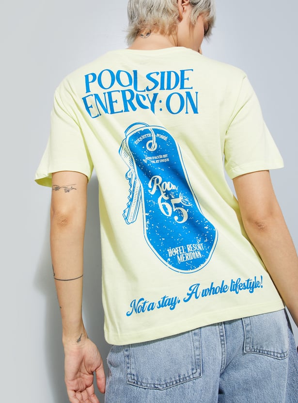 ALAYA F x URB_N Women Printed Relaxed Fit T-shirt