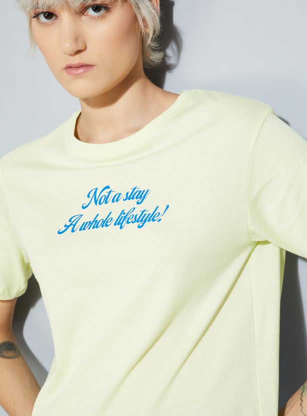 ALAYA F x URB_N Women Printed Relaxed Fit T-shirt