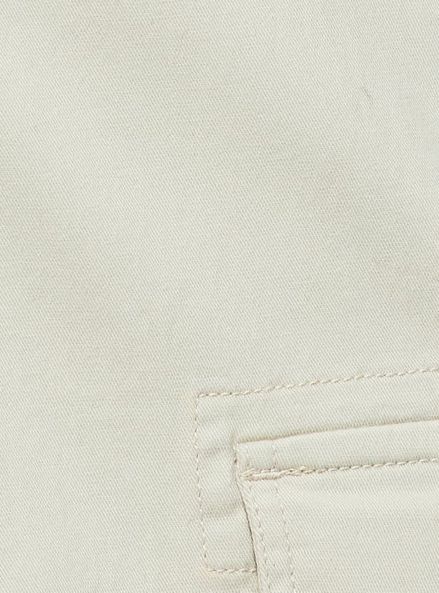 URB_N Men Solid Relaxed Fit Cargos