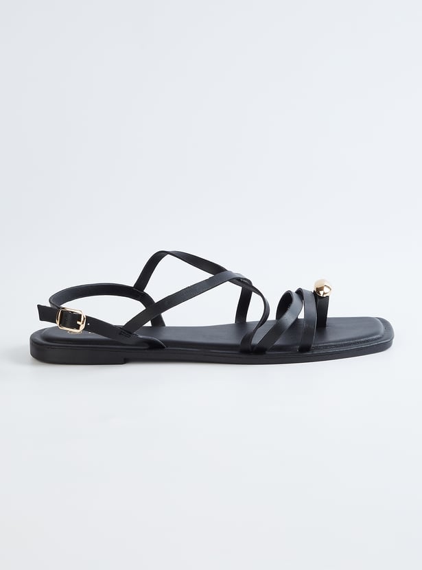 Women One-Toe Strappy Flats