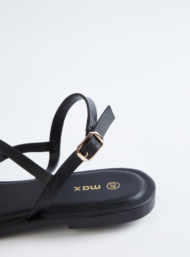 Women One-Toe Strappy Flats