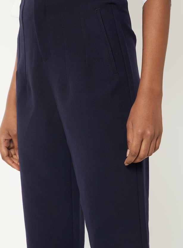 Women Solid Cropped Pants