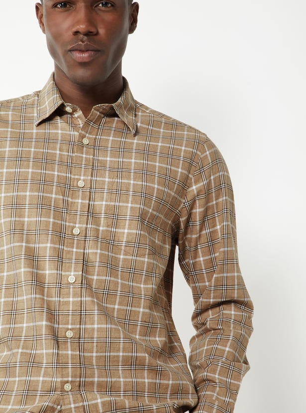 Men Checked Regular Fit Shirt