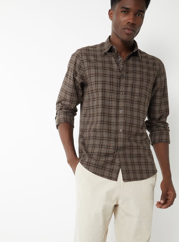 Men Checked Regular Fit Shirt