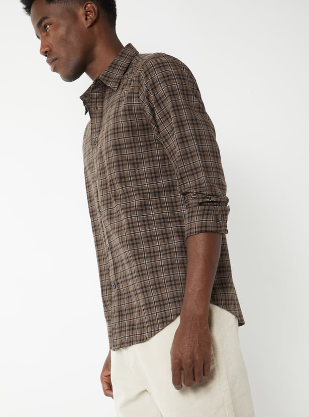 Men Checked Regular Fit Shirt