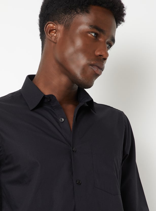 Men Dobby Slim Fit Shirt