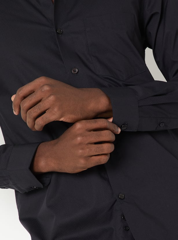 Men Dobby Slim Fit Shirt