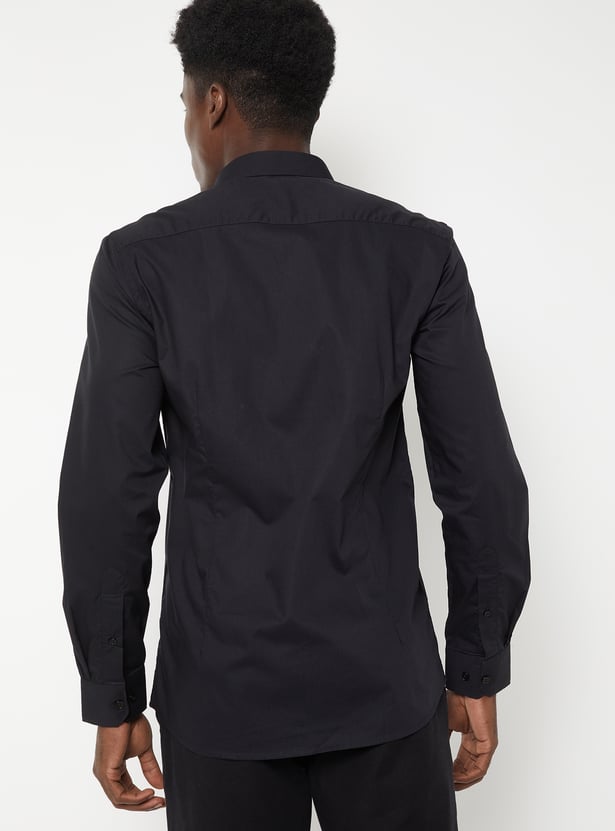 Men Dobby Slim Fit Shirt