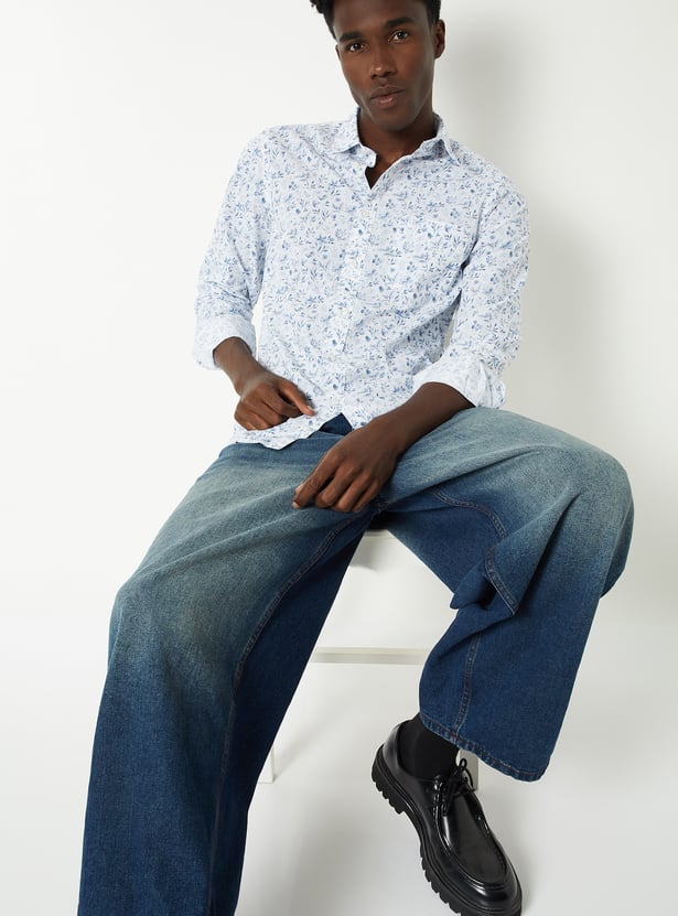 Men Printed Slim Fit Shirt