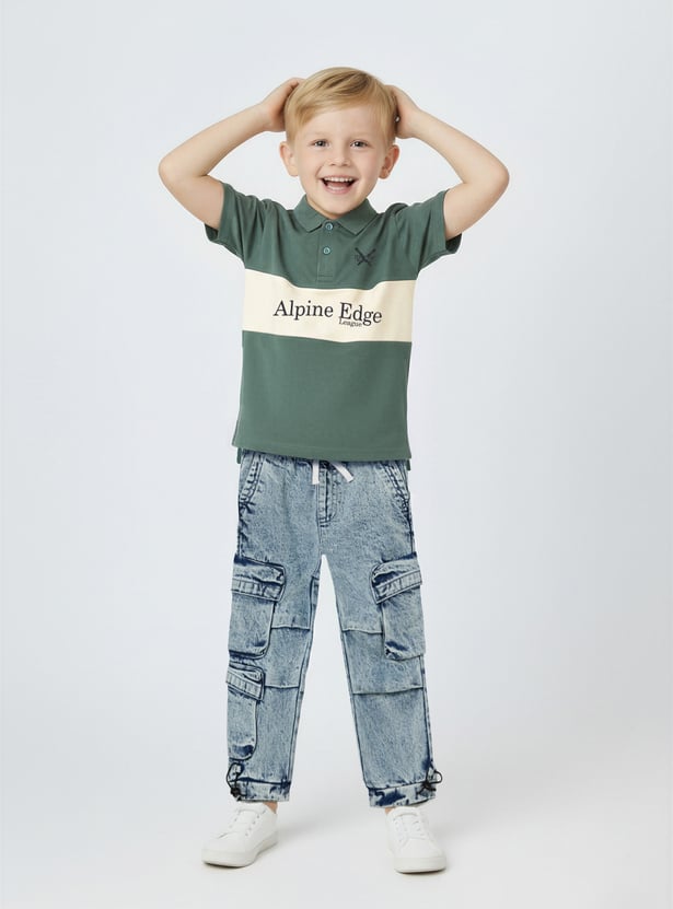 Boys Printed Polo T-shirt