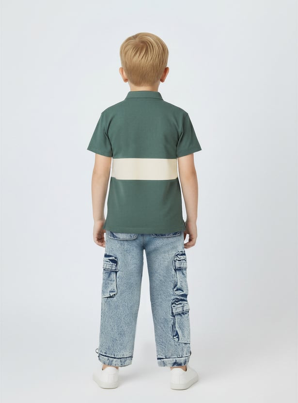 Boys Printed Polo T-shirt
