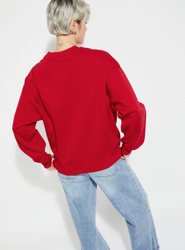 ALAYA F x URB_N Women Printed Oversized Sweatshirt