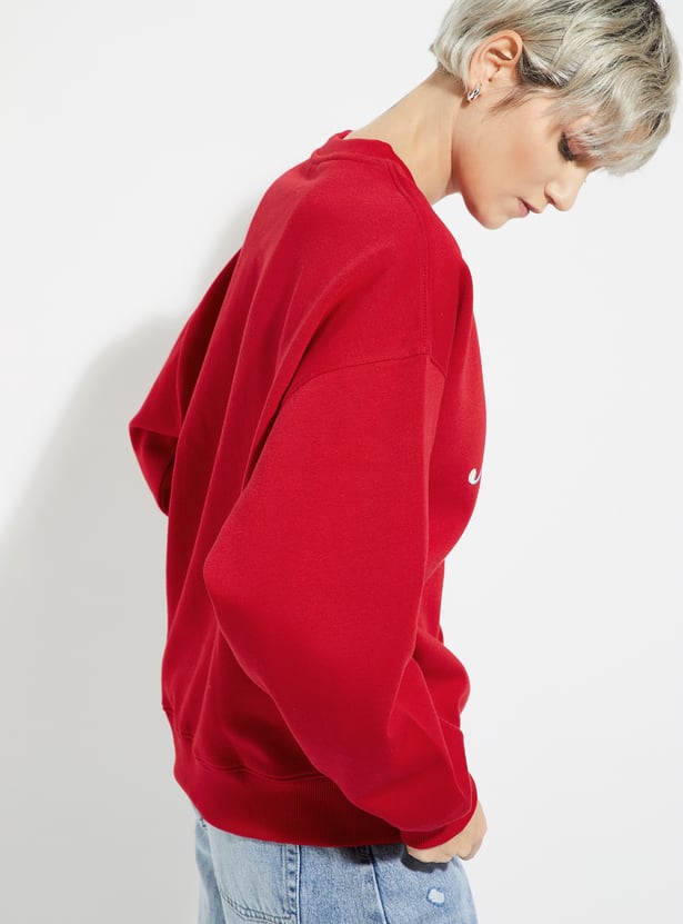 ALAYA F x URB_N Women Printed Oversized Sweatshirt