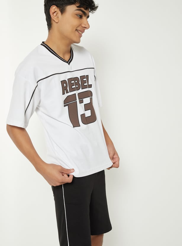 Boys Printed Shorts Set