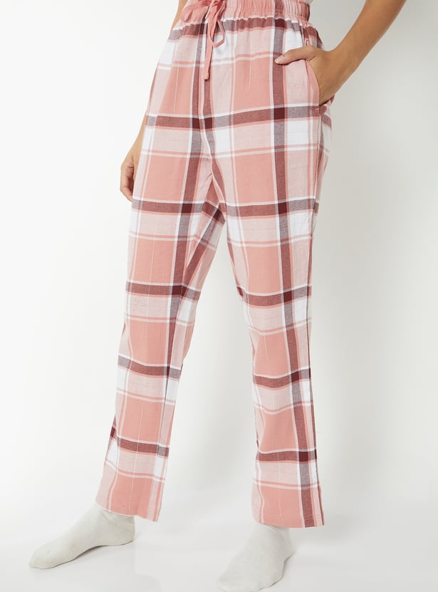 Women Checked Pyjamas