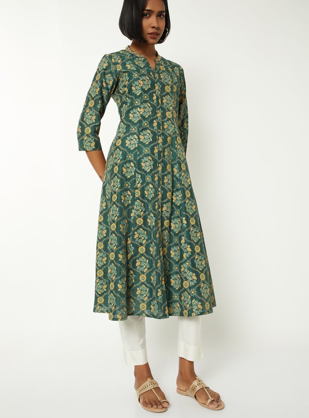 Women Floral Print A-line Kurta
