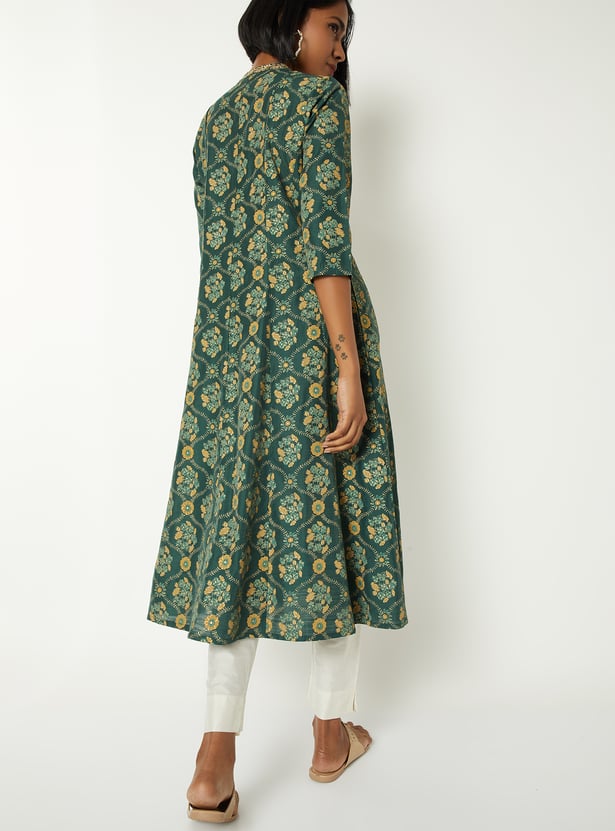 Women Floral Print A-line Kurta