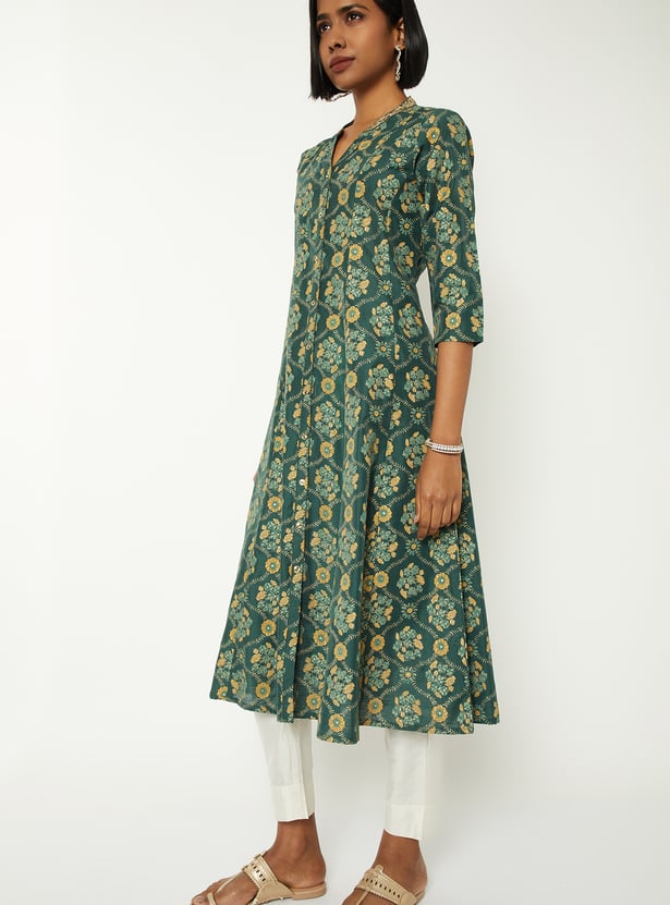 Women Floral Print A-line Kurta