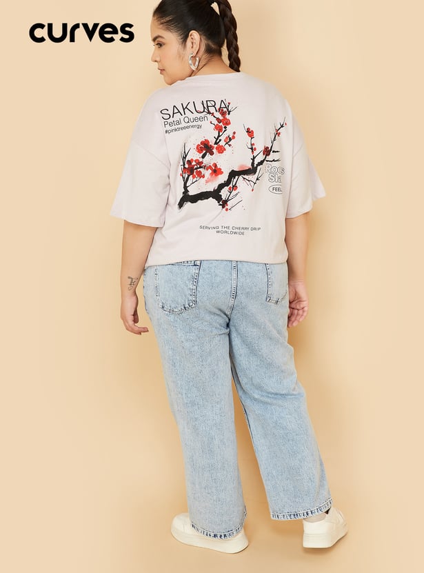 ALAYA F x URB_N Women Printed Oversized T-shirt