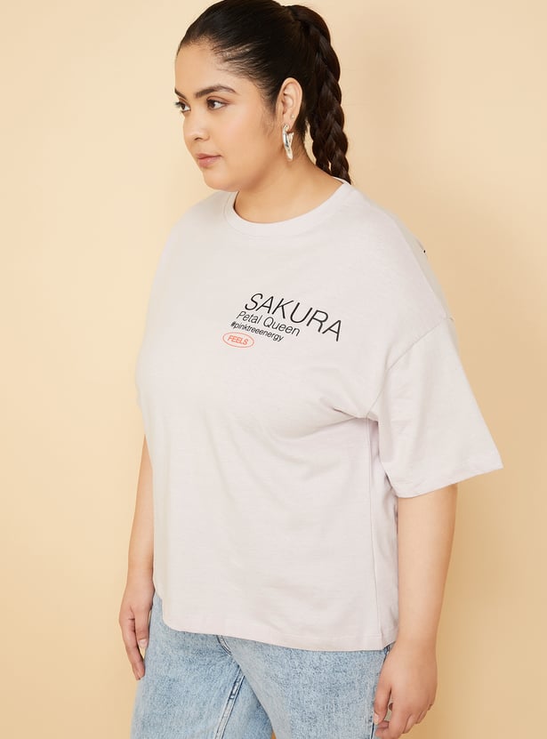 ALAYA F x URB_N Women Printed Oversized T-shirt