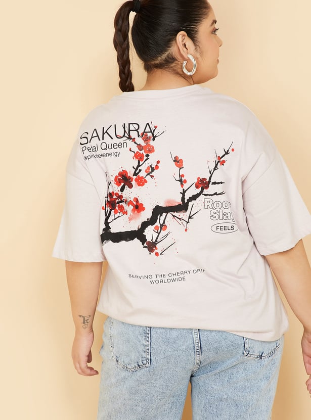 ALAYA F x URB_N Women Printed Oversized T-shirt
