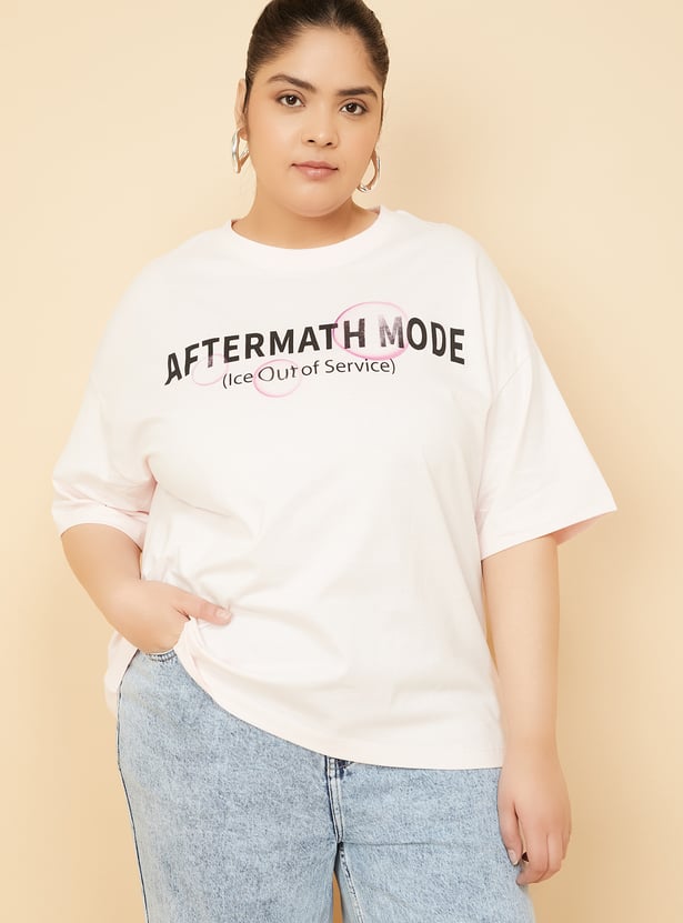 ALAYA F x URB_N Women Printed Oversized T-shirt