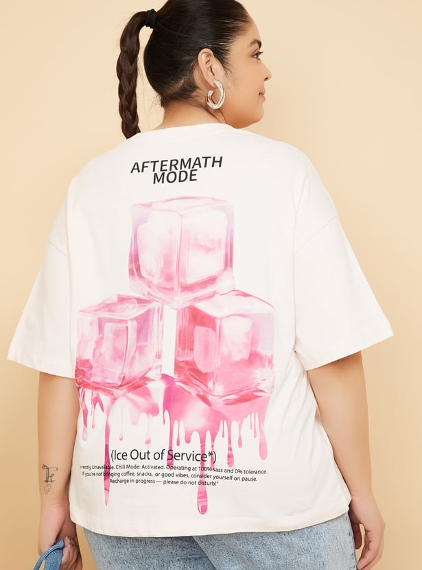 ALAYA F x URB_N Women Printed Oversized T-shirt