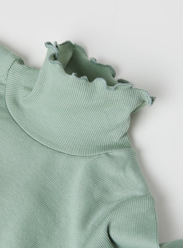 Girls Floral Print Dungaree with Top