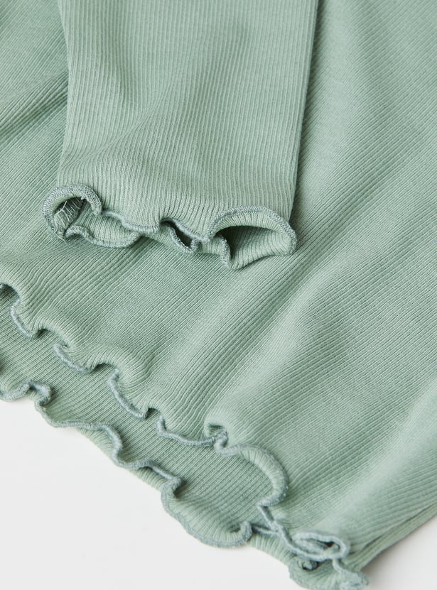 Girls Floral Print Dungaree with Top