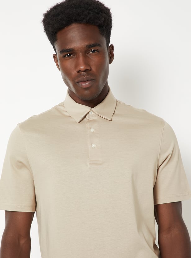 Men Solid Polo T-shirt