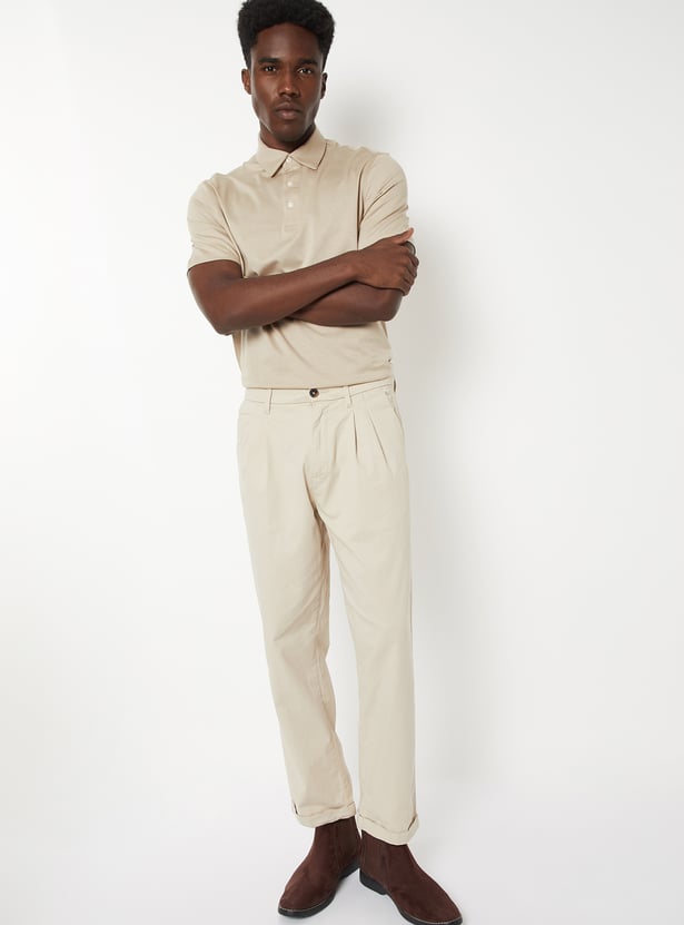 Men Solid Polo T-shirt