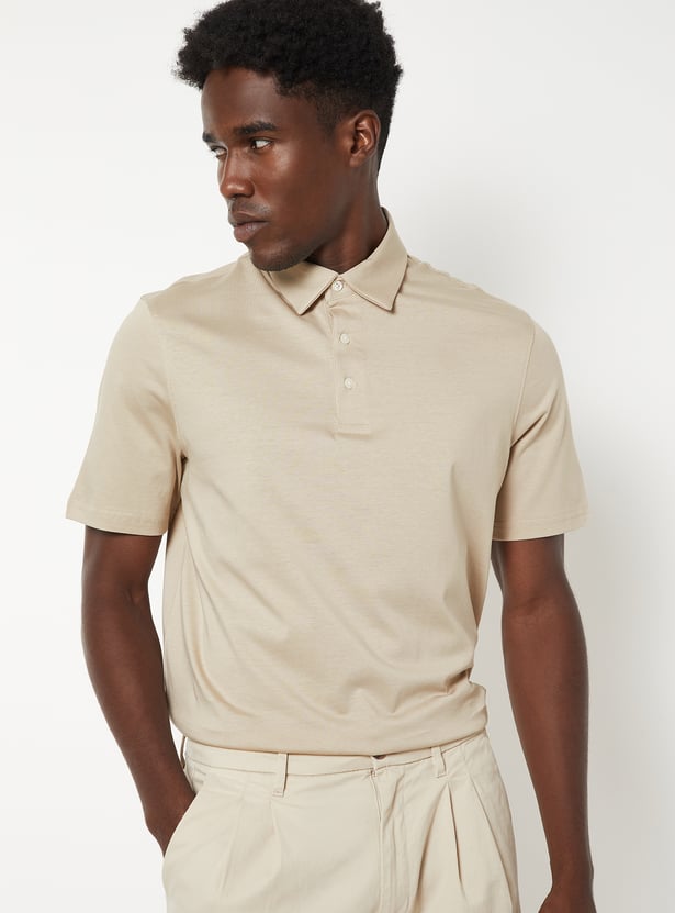 Men Solid Polo T-shirt