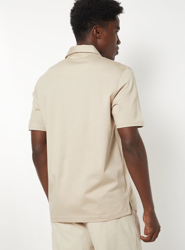 Men Solid Polo T-shirt