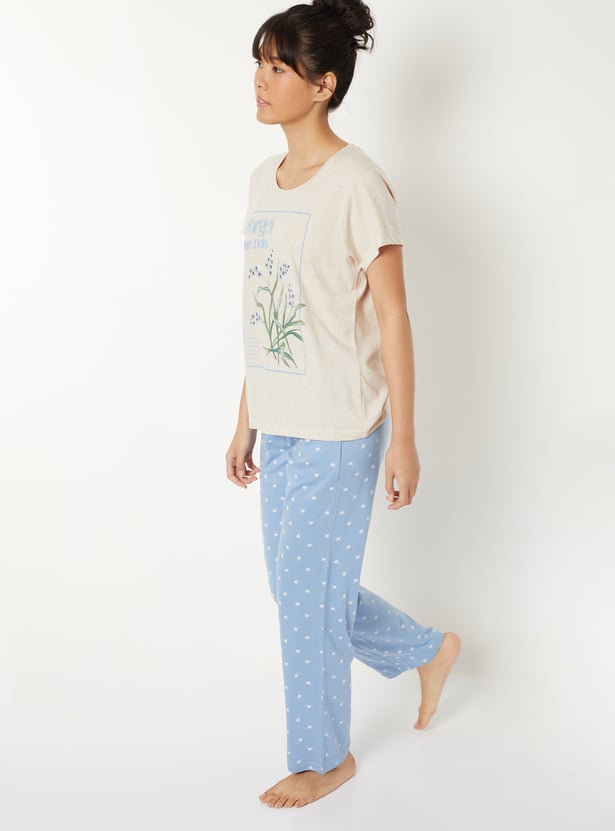 Women Printed PJ Set