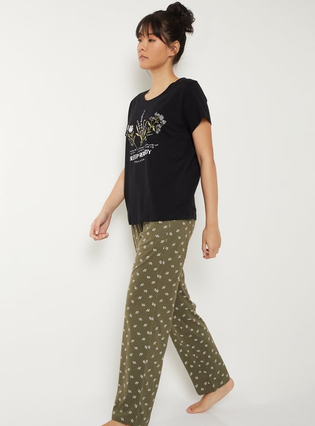 Women Printed PJ Set