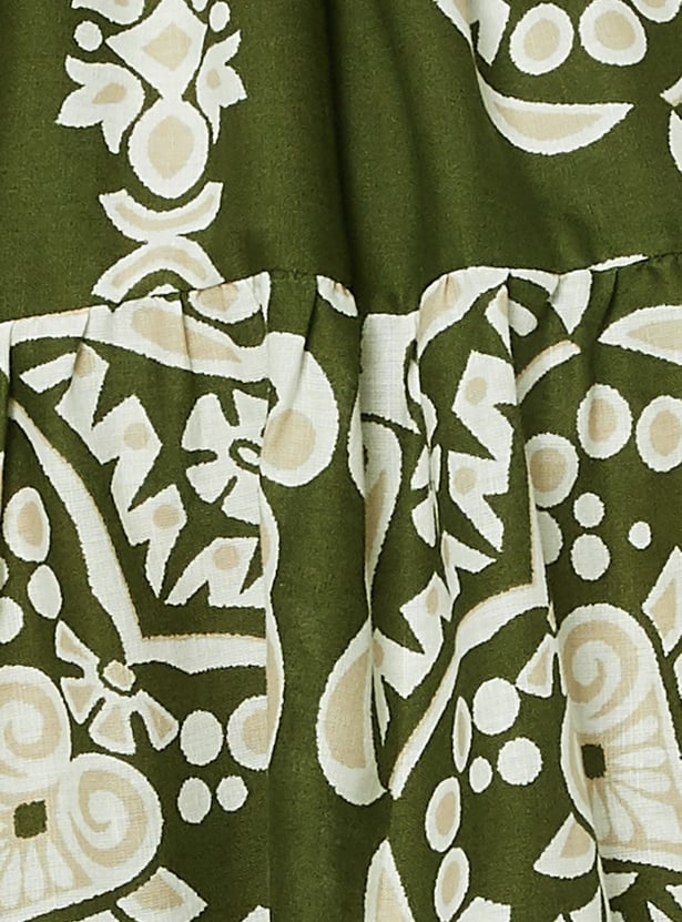 Women Printed Tiered Dress