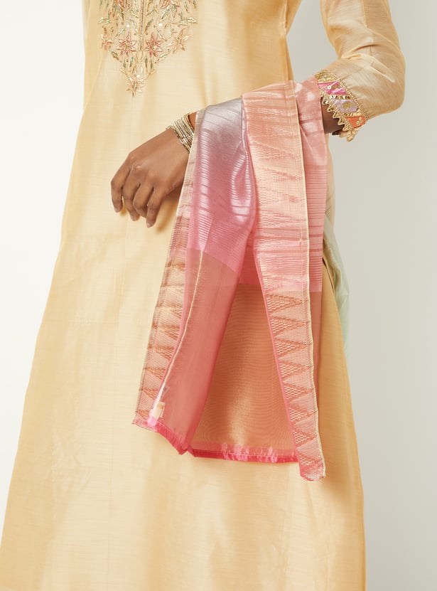 Women Embroidered A-line Kurta Set