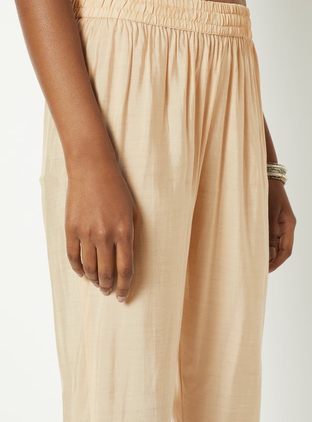 Women Embroidered A-line Kurta Set