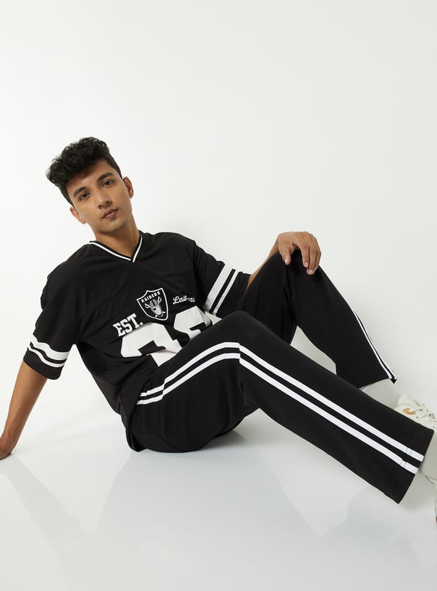 Men Side Stripes Track Pants