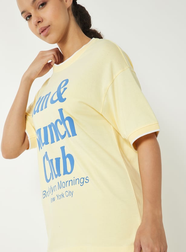 Women Printed Oversized T-shirt