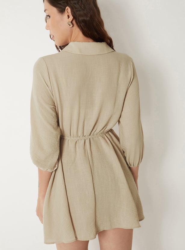 Women Solid A-line Dress